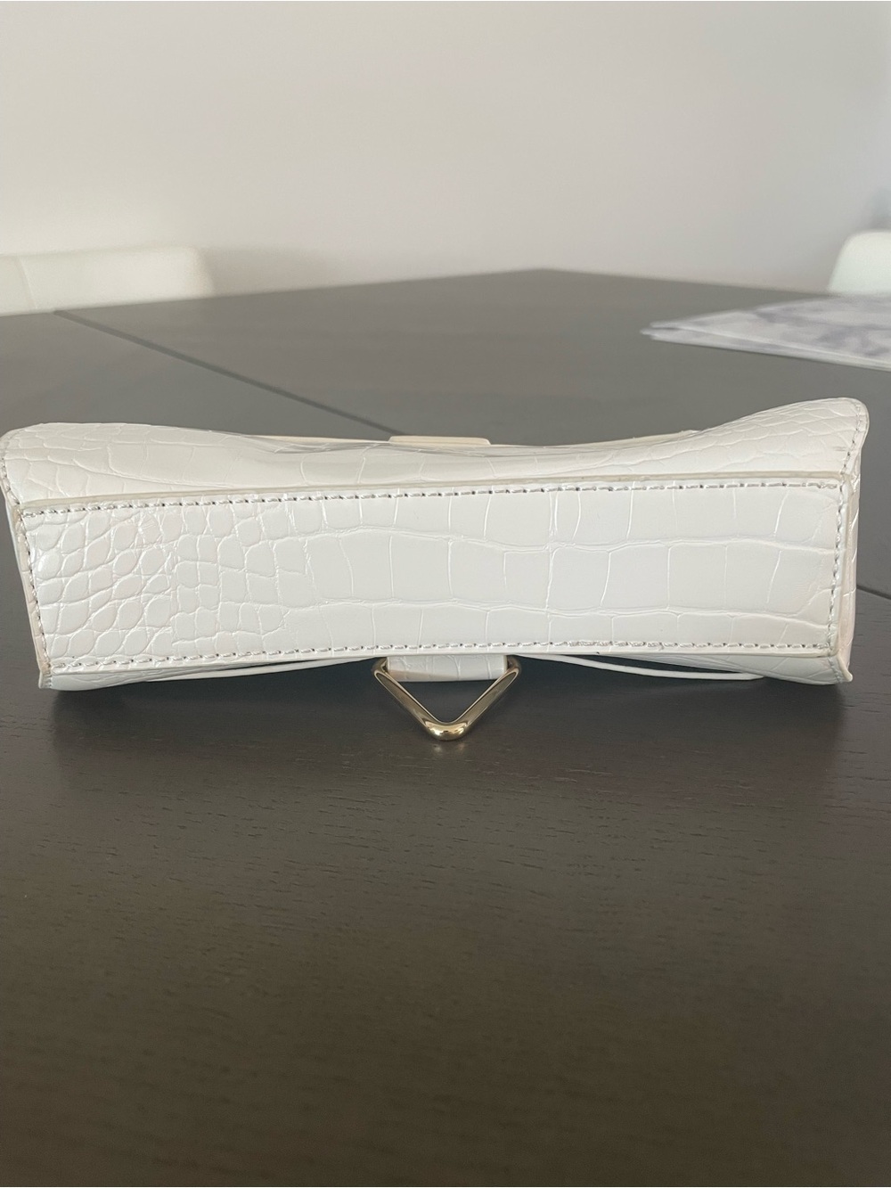 ASOS White Croc-Embossed Top Handle Bag - Picture 4 of 11